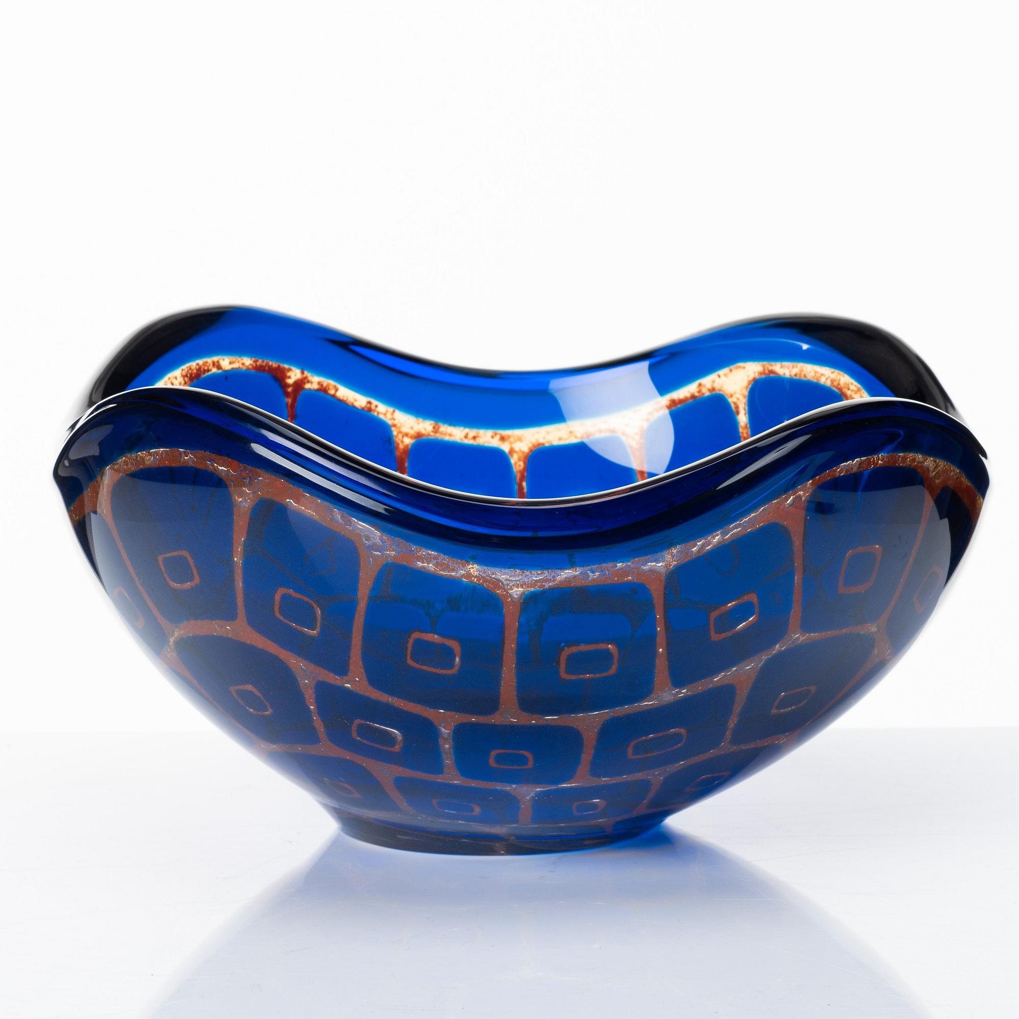 Sven Palmqvist, a "Ravenna" glass bowl, Orrefors, Sweden 1968.