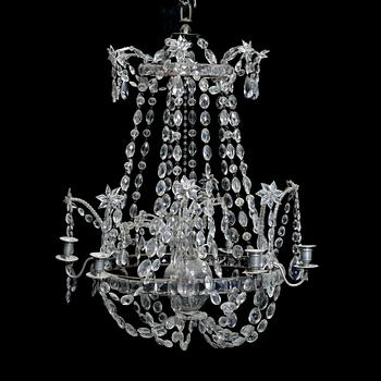 LJUSKRONOR, ett par, 1800-talets mitt. Höjd ca 80 cm.