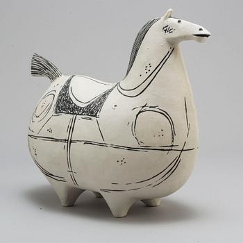 STIG LINDBERG, a "Springare" stoneware sculpture of a horse, Gustavsberg studio, Sweden 1952-72.