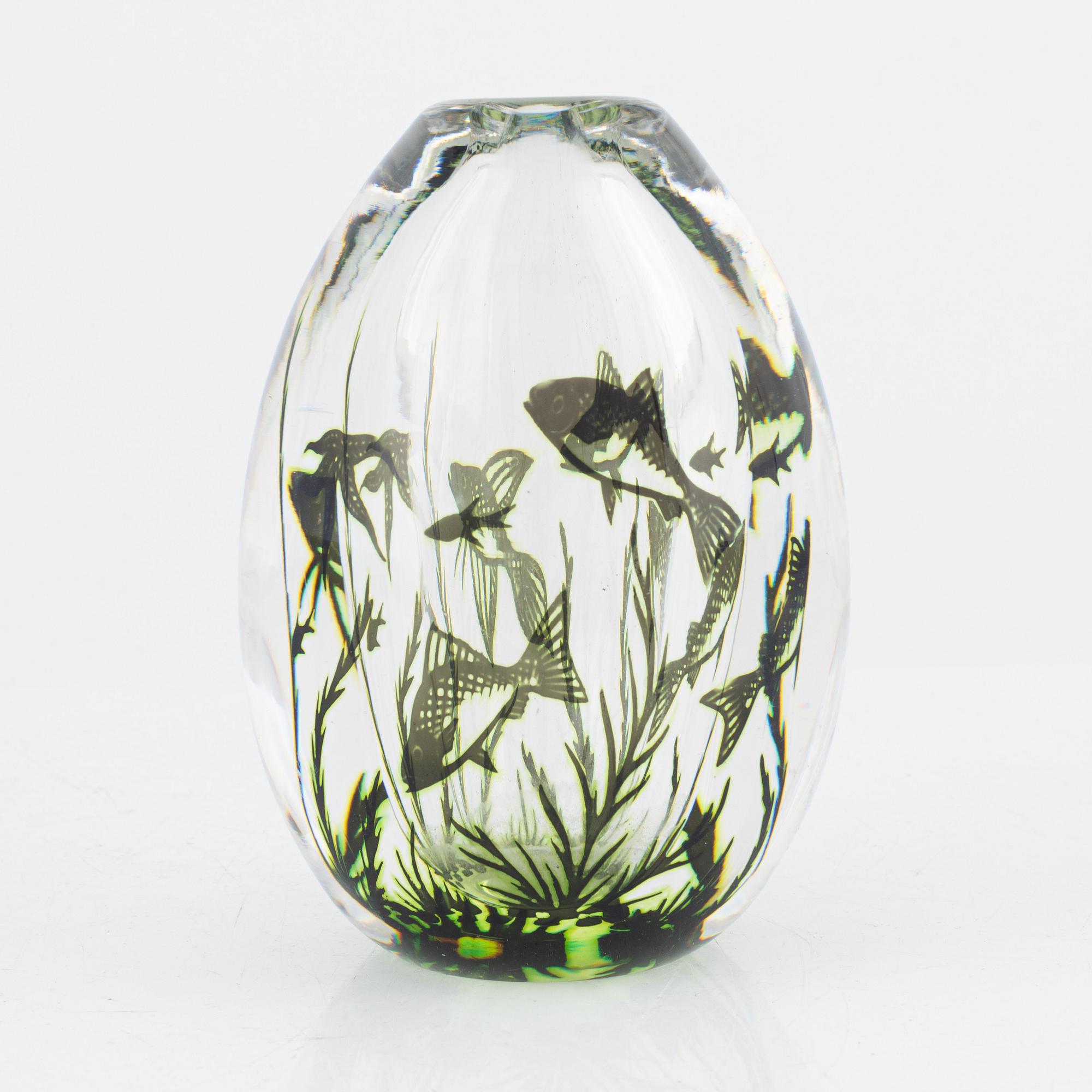 Edward Hald, vas, fiskgraal, Orrefors.