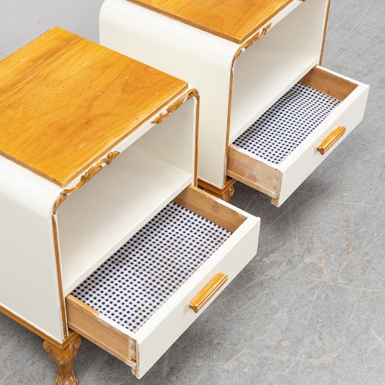 A pair of bedside tables from Bodafors, first half of the 20th Century.