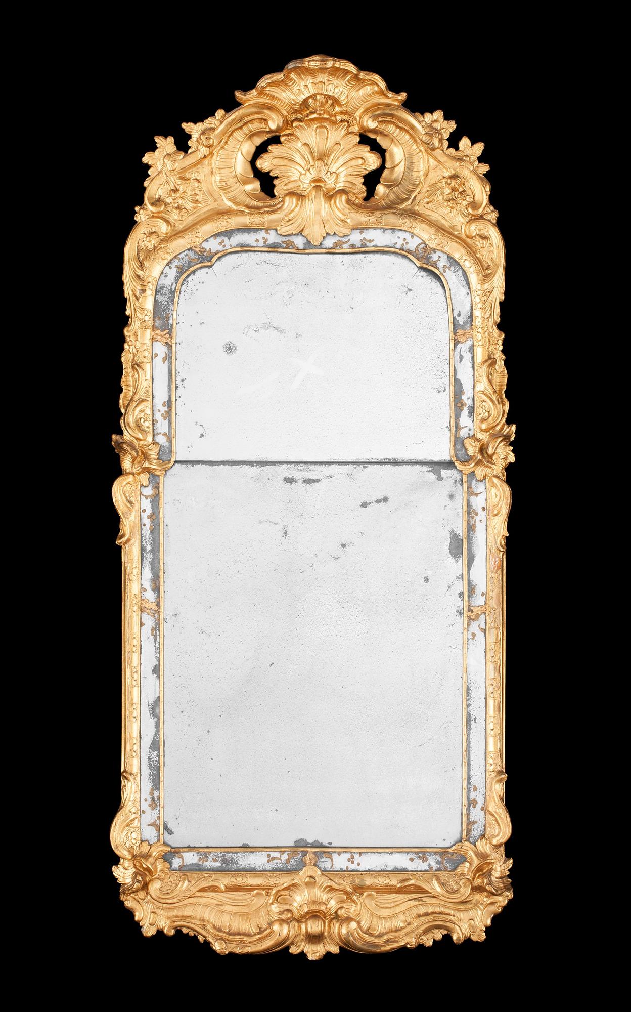 SPEGEL. Stockholmsarbete, 1700-talets andra hälft. Rokoko.