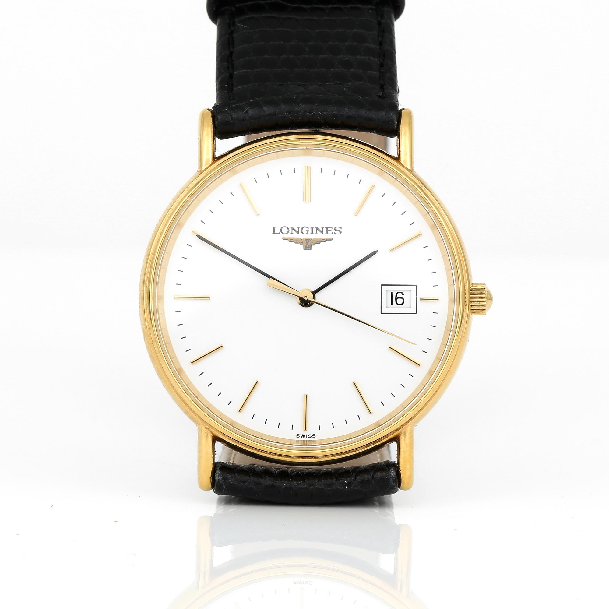 ARMBANDSUR, herr, stål och förgyllt stål, Longines.