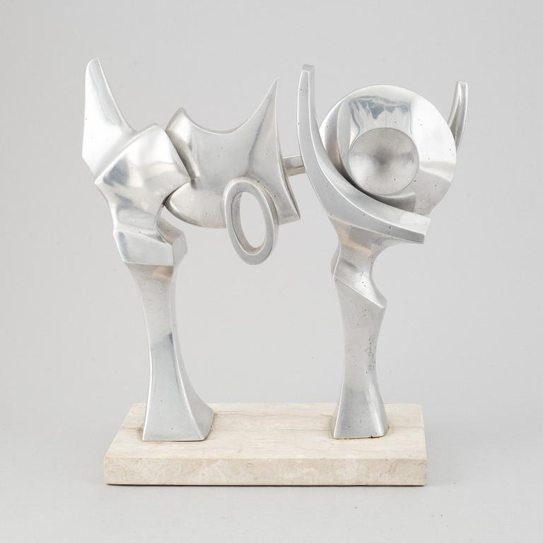 Christopher Gibson, sculprure, aluminum, signed and dated -83.