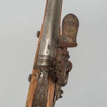 A Prussian flintlock pistol 1731 pattern, marked  'Potsdam Mag' and S et D.