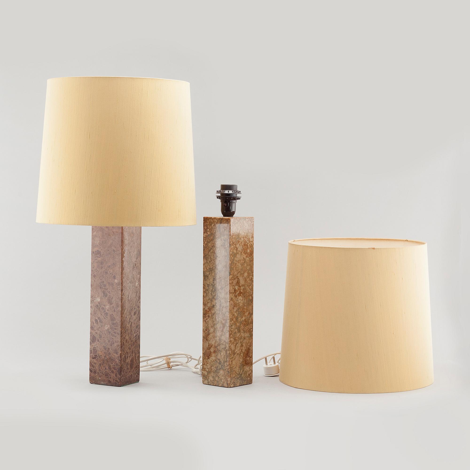 A pair of similar Bergboms table lamps from the latter half of the 20th ...