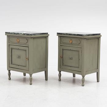 Nightstands, a pair, first half of the 20th century.