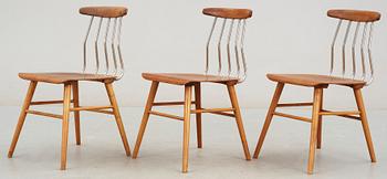 PINNSTOLAR, 3 st, Albin Johansson & Söner, Hyssna, 1950/1960-tal.