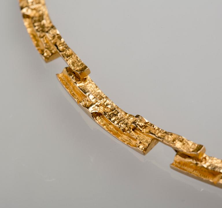 COLLIER, 18 K guld, Björn Weckström, Lapponia, 1981. Vikt ca 36 g.