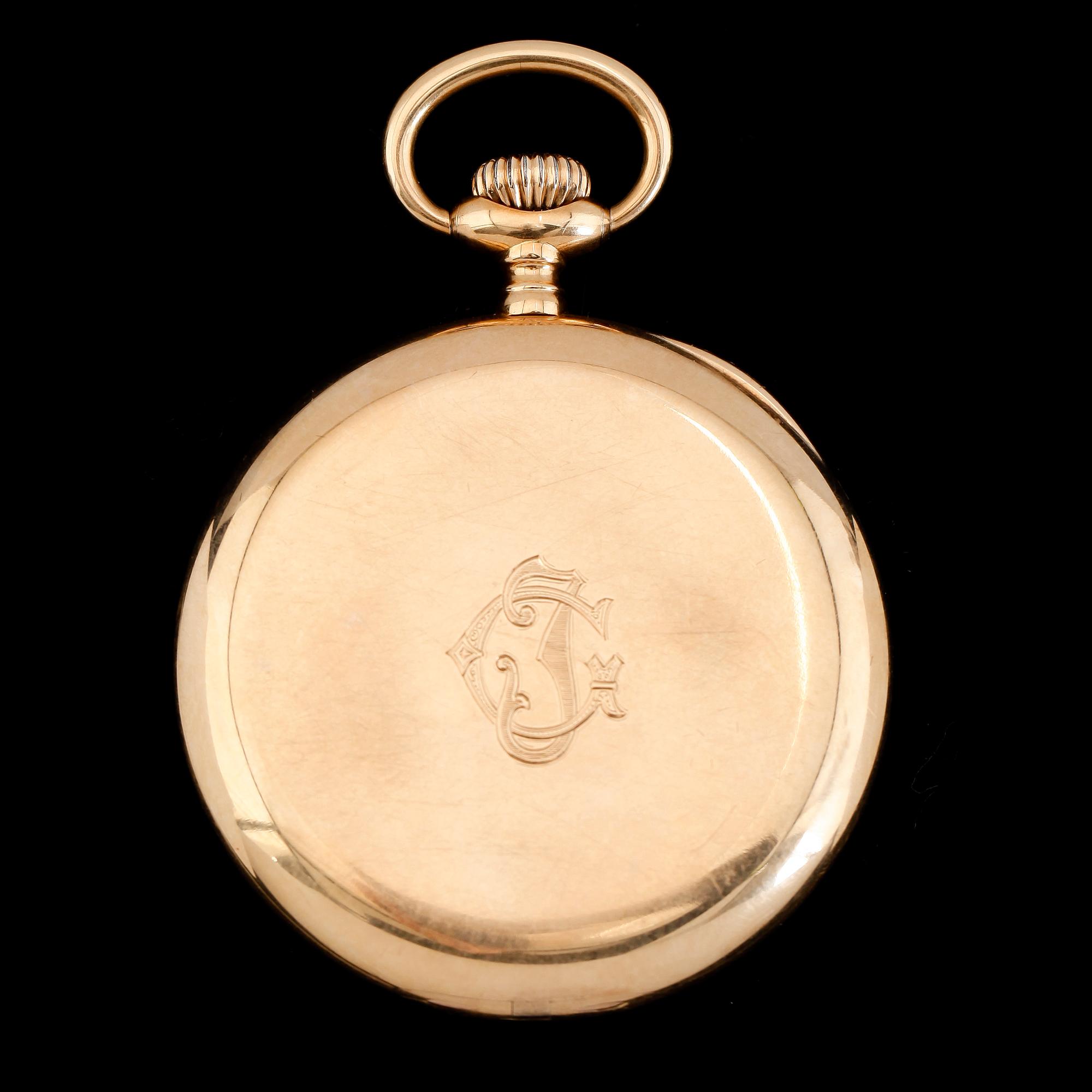 FICKUR, 14 K guld. Vikt inkl urverk ca 87 g.