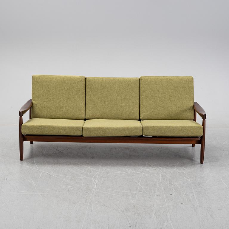 Erik Wörtz a walnut 'Kolding' sofa and an easy chair, IKEA, 1960's.