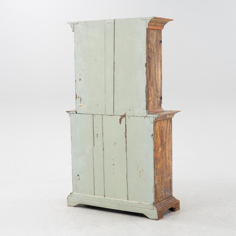 A painted cabinet, 18th Century.