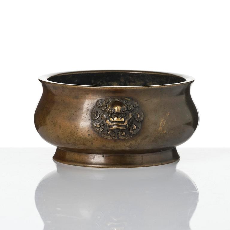 A bronze censer, Qing dynasty, 19th century with a Xuande mark.