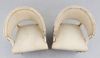 KARMSTOLAR, 1 par, gustaviansk stil, 1900-talets första hälft.