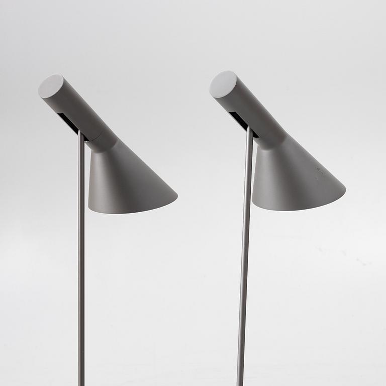 Arne Jacobsen, a pair of 'AJ' floor lamps, Louis Poulsen, Denmark.