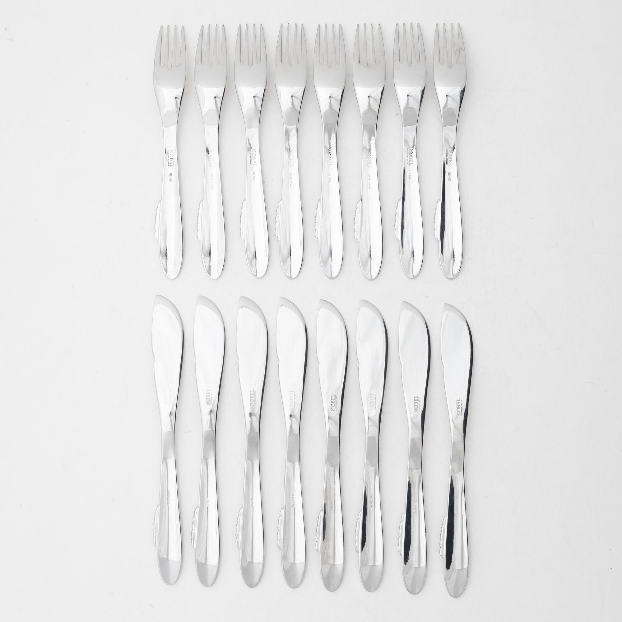 Gunnar Cyrén, A 16-piece 'Nobel' cutlery set, Gense/Yamazaki.