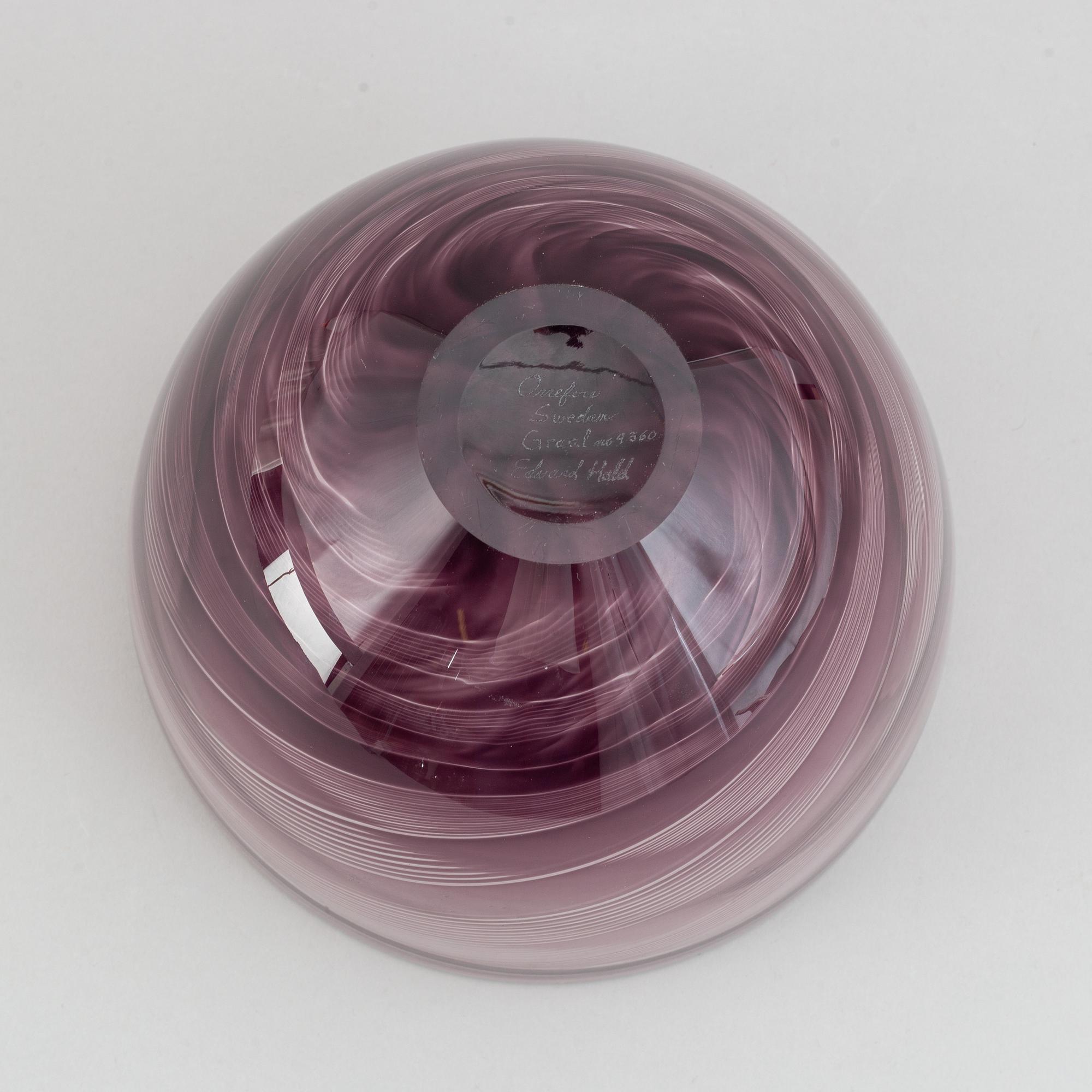 Edward Hald, a signed slipgraal glass vase from Orrefors.