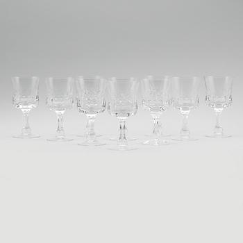 VINGLAS, 10 st, "Prince", Göran Wärff, Kosta Boda.