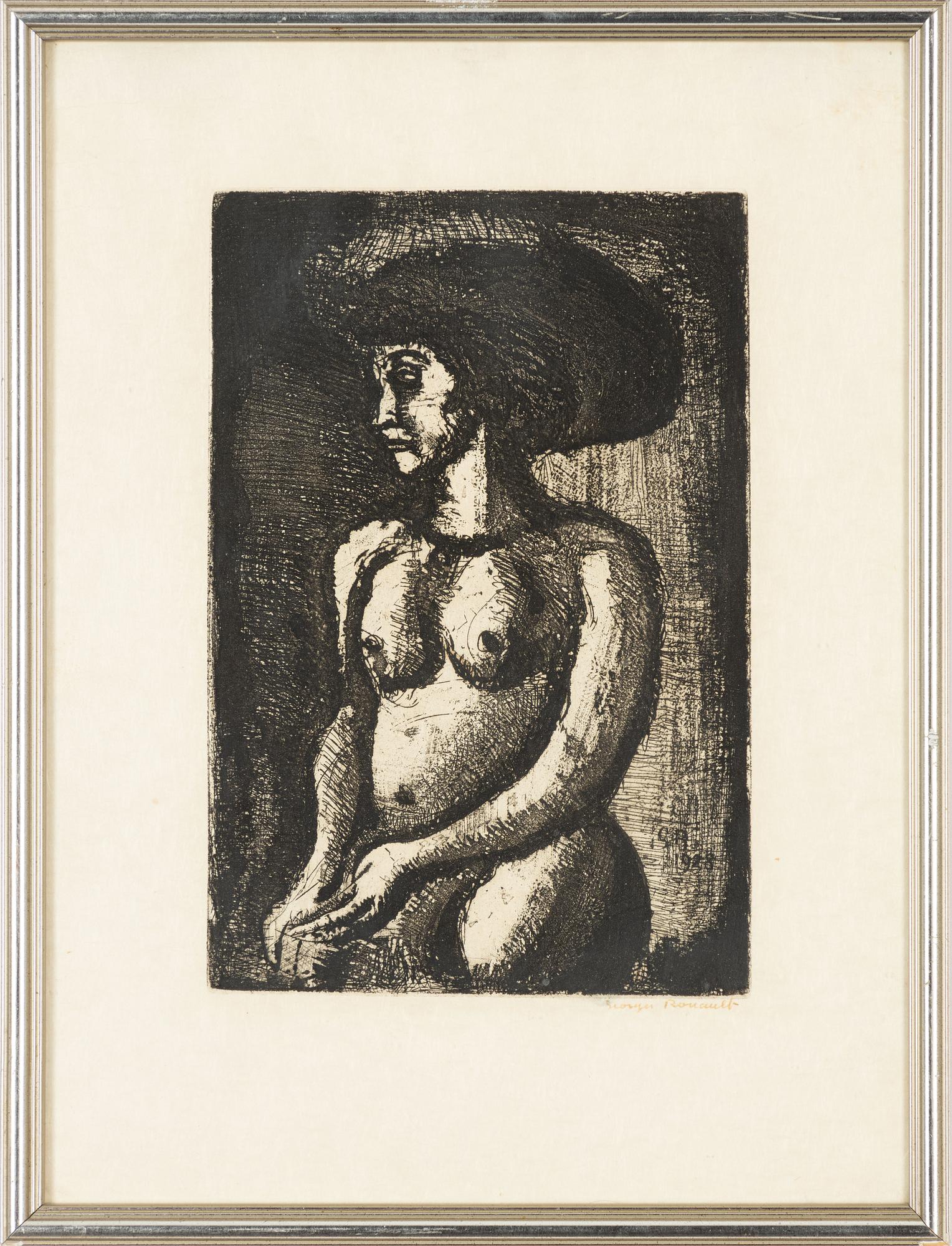 Georges Rouault, "Fille au Grand Chapeau" från "Réincarnation du Père Ubu".