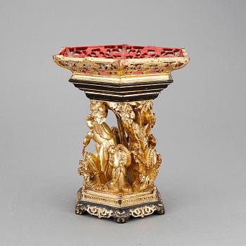 UPPSATS, två delar, trä, Kina, sen Qing, 1800/1900-tal.