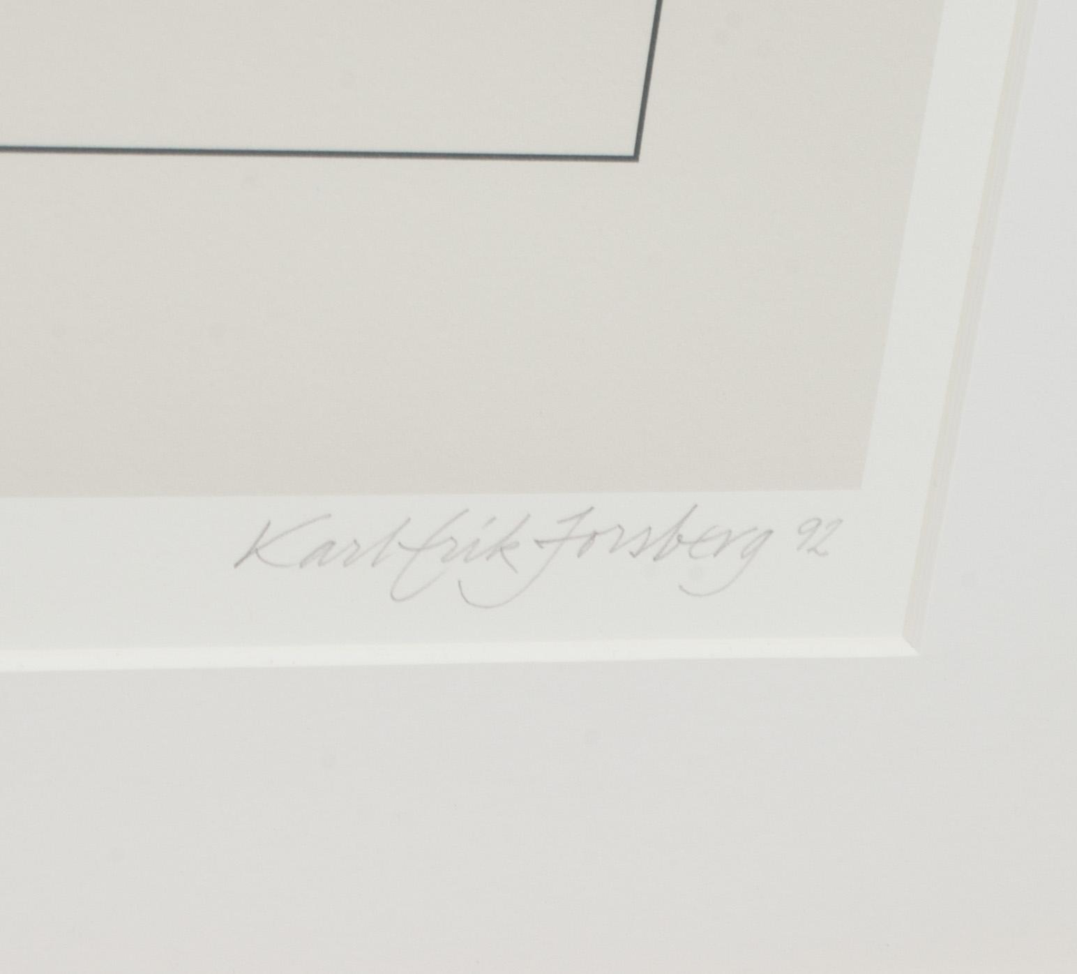 KARL-ERIK FORSBERG, färglitografi, signerad, daterad 92 och numrerad 60/150.