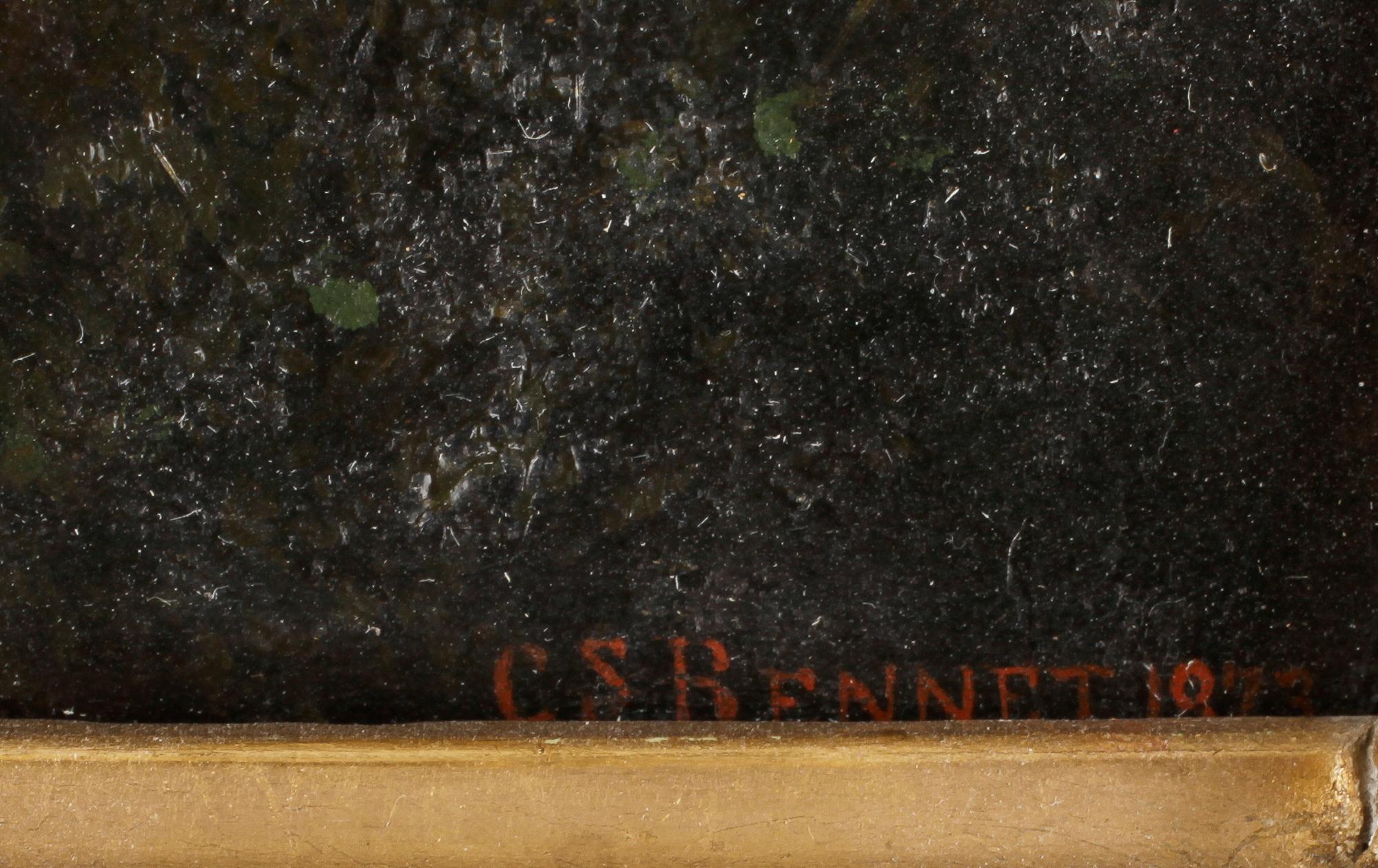 CARL STEPHAN BENNET, olja på pannå, sign och dat 1873.