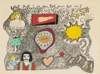 Niki de Saint Phalle, "What shall I do now that you've left me?".