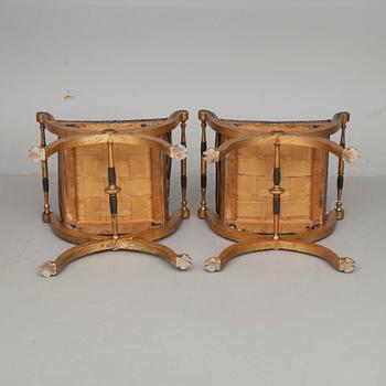 TABURETTER, ett par, sekelskiftet 1800/1900.