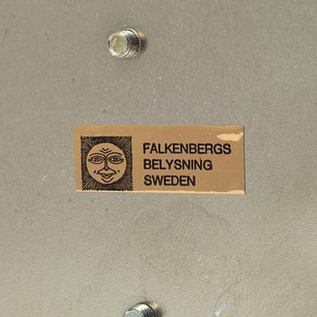 Peter Celsing, Wall lamps, 8 pcs, 'Band' by Falkenbergs Belysning, late 20th century.