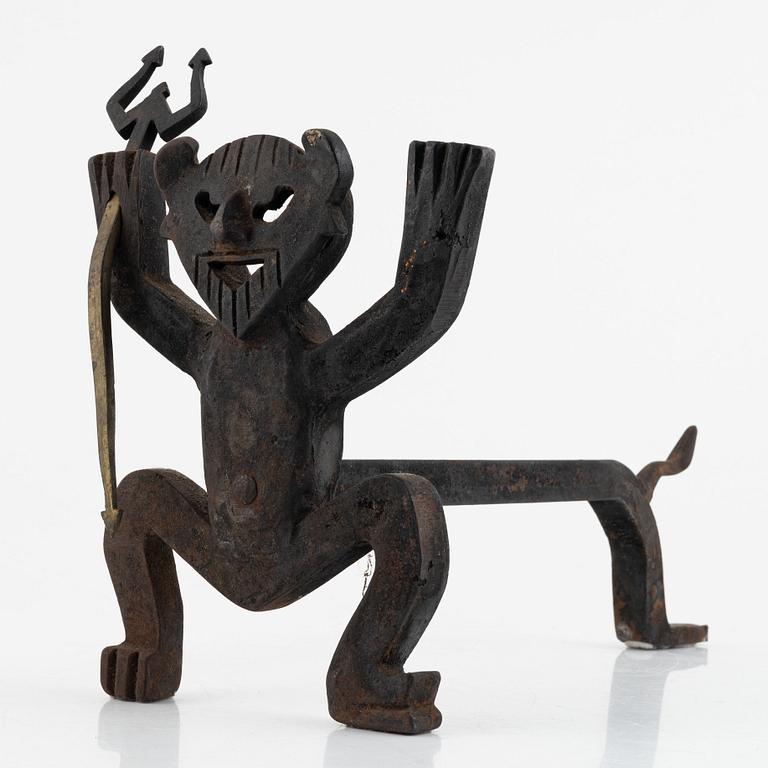 Eskil Björklund, a cast iron fire dog, second half of the 20th Century.