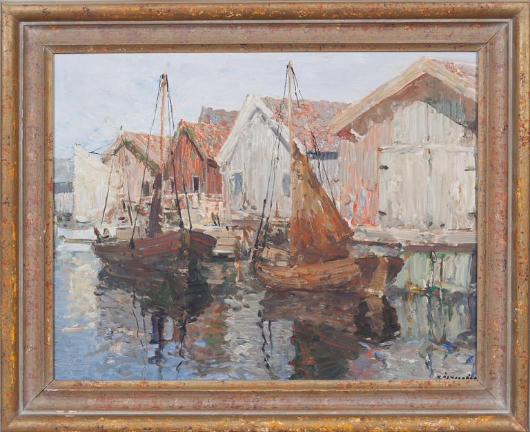 HUGO ÖFVERSTRÖM, olja på duk, signerad.