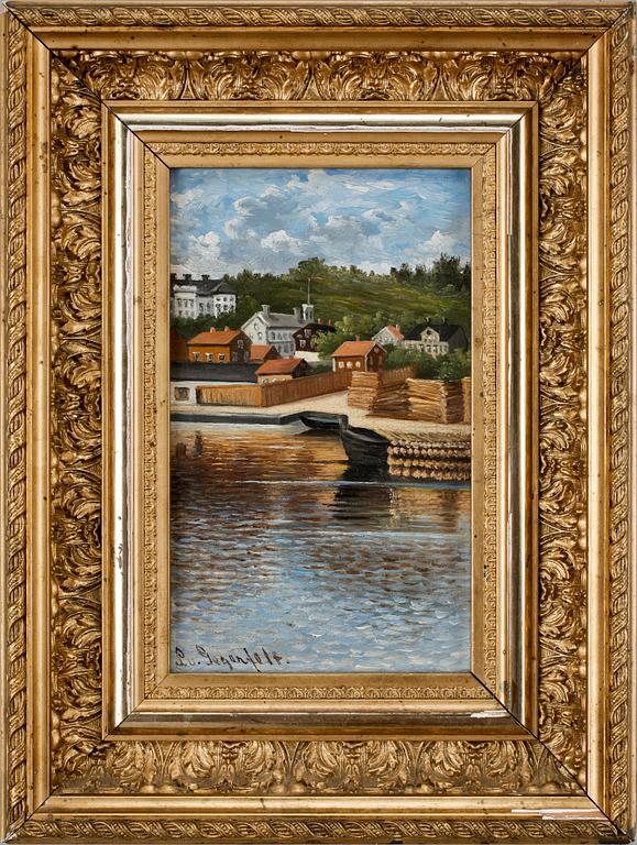 LOTTEN VON GEGERFELT, olja på pannå, 2 st. Sign.