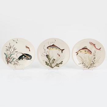 Fisktallrikar, 32 st, flintgods, "Fish", Johnson Bros, England.