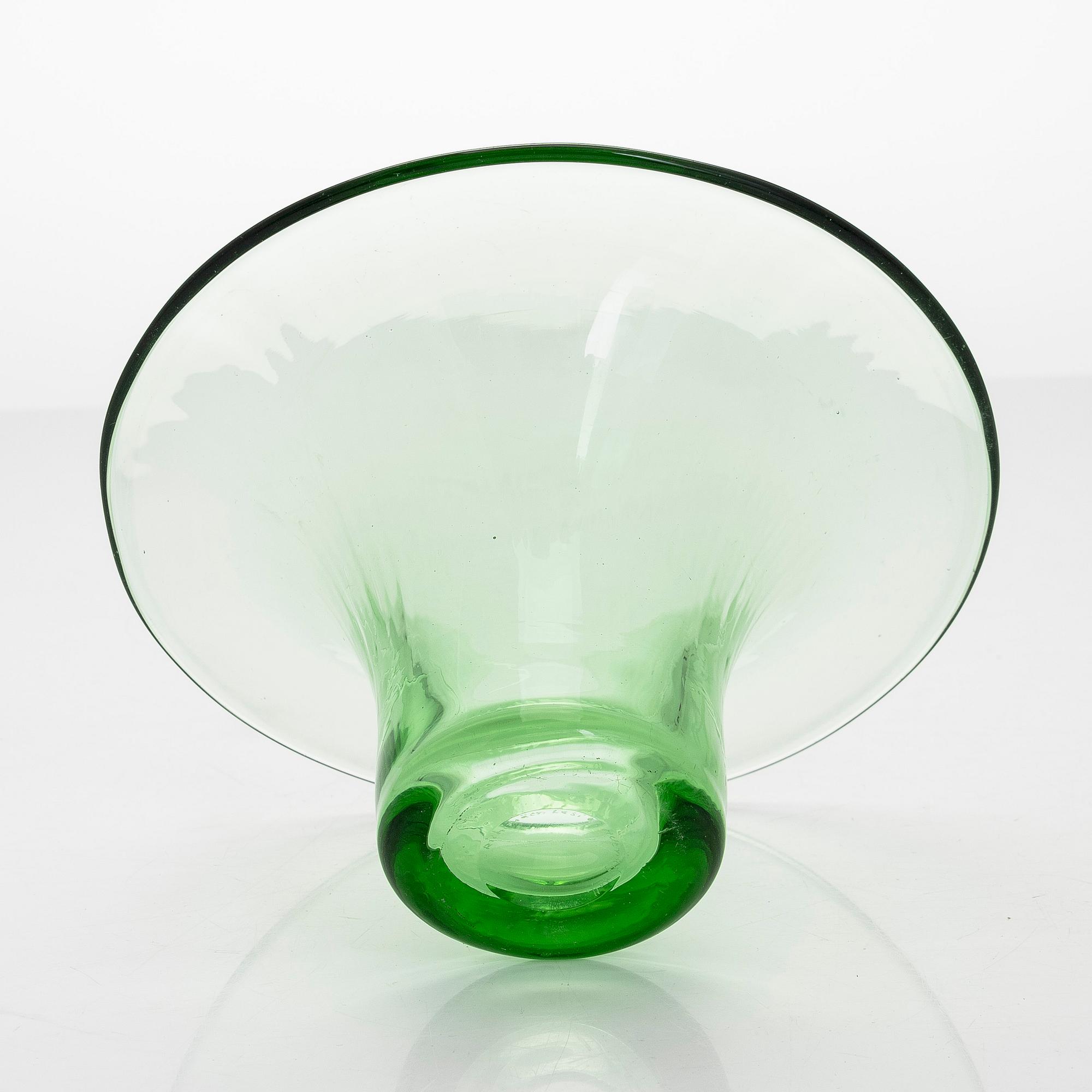 Helena Tynell, vas, "Kaulus", signeerattu Riihimäen Lasi Oy Helena Tynell.