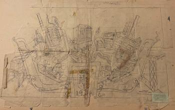 Erik Chambert, a cabinet/sideboard, Chamberts Möbelfabrik, Sweden 1930-40s.