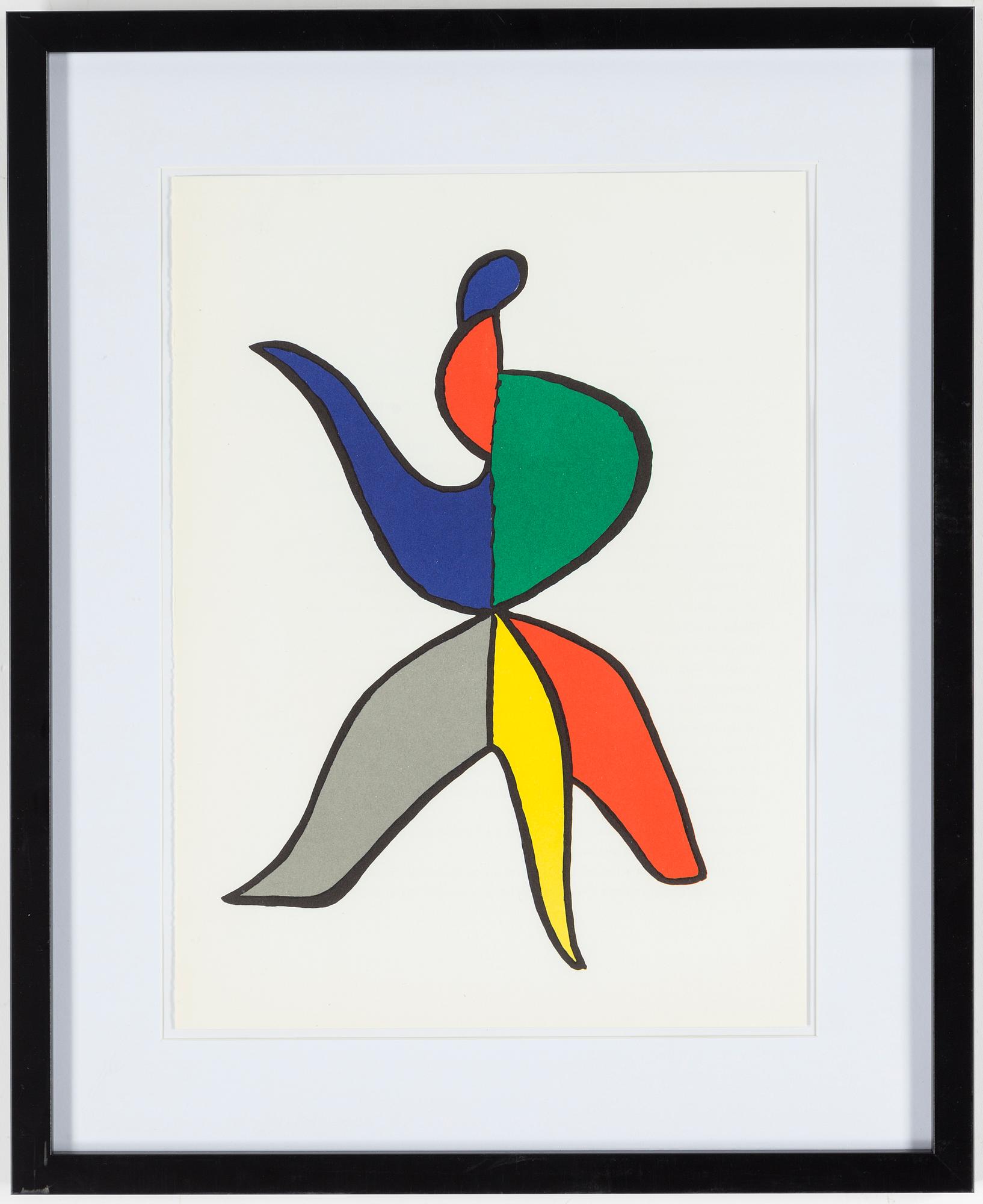 ALEXANDER CALDER, colour lithographe, unsigned, from Derrière le Miroir no 141 1963.