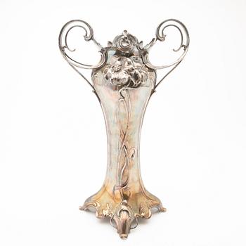 Württembergische Metallwarenfabrik (WMF), Art Nouveau vase, early 20th century.