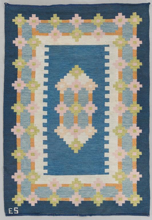 A flat weave carpet from the second half of the 20th century.
