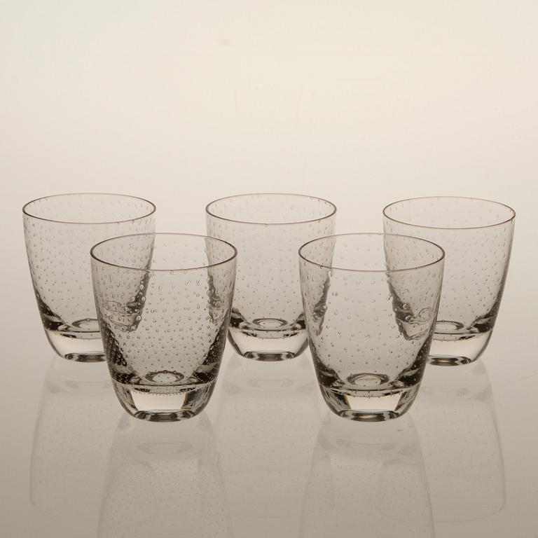 DRICKSGLAS, 5 st, GN 23, Gunnel Nyman, Notsjö. Modellen formgiven 1947.