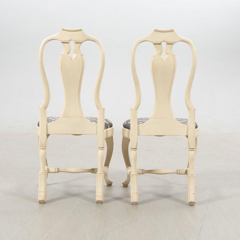 Dining group, 7 pieces, Rococo style, K. A. Roos, second half of the 20th century.