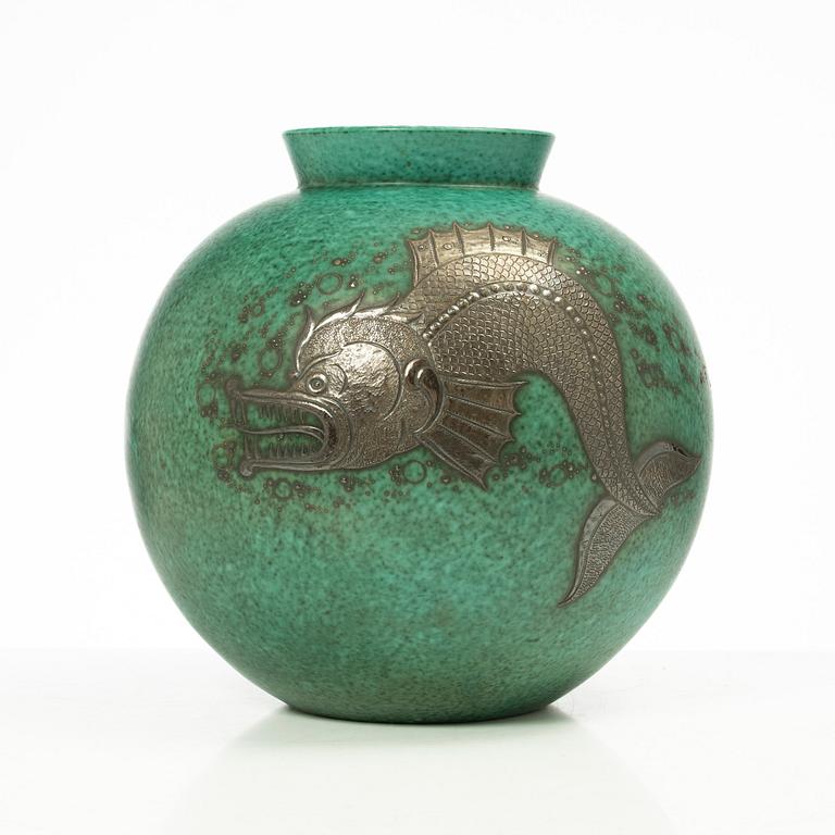 Wilhelm Kåge, a stoneware 'Argenta' vase, Gustavsberg, Sweden, 1941.