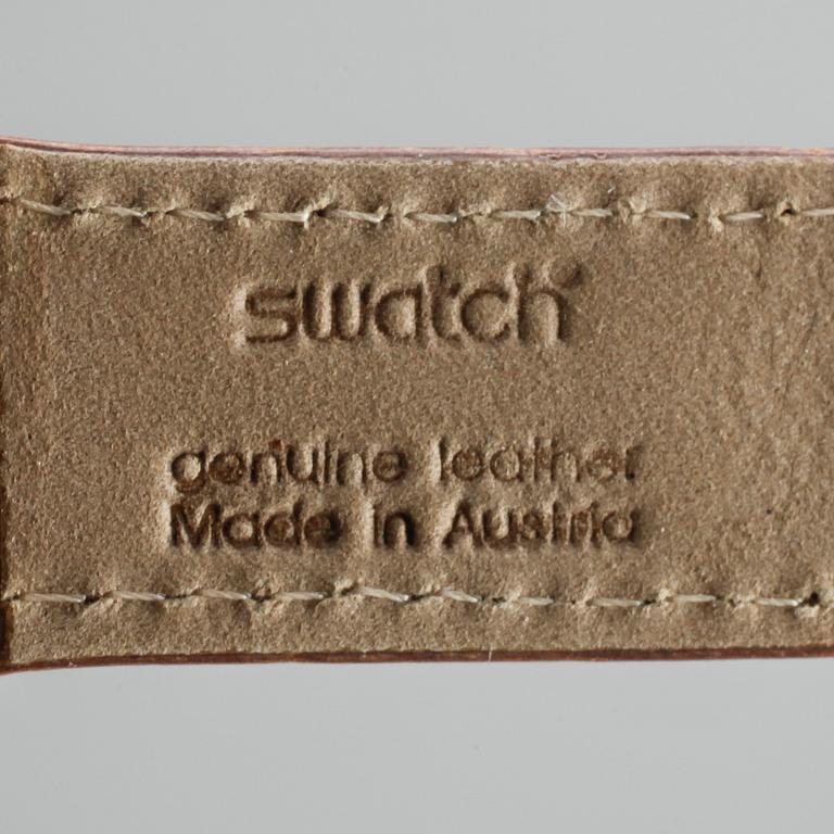 SWATCHKLOCKOR, 4st, plast, "Black Friday", "Garage", "Gran Via", "Screw Driver L", ca 1991-1994.