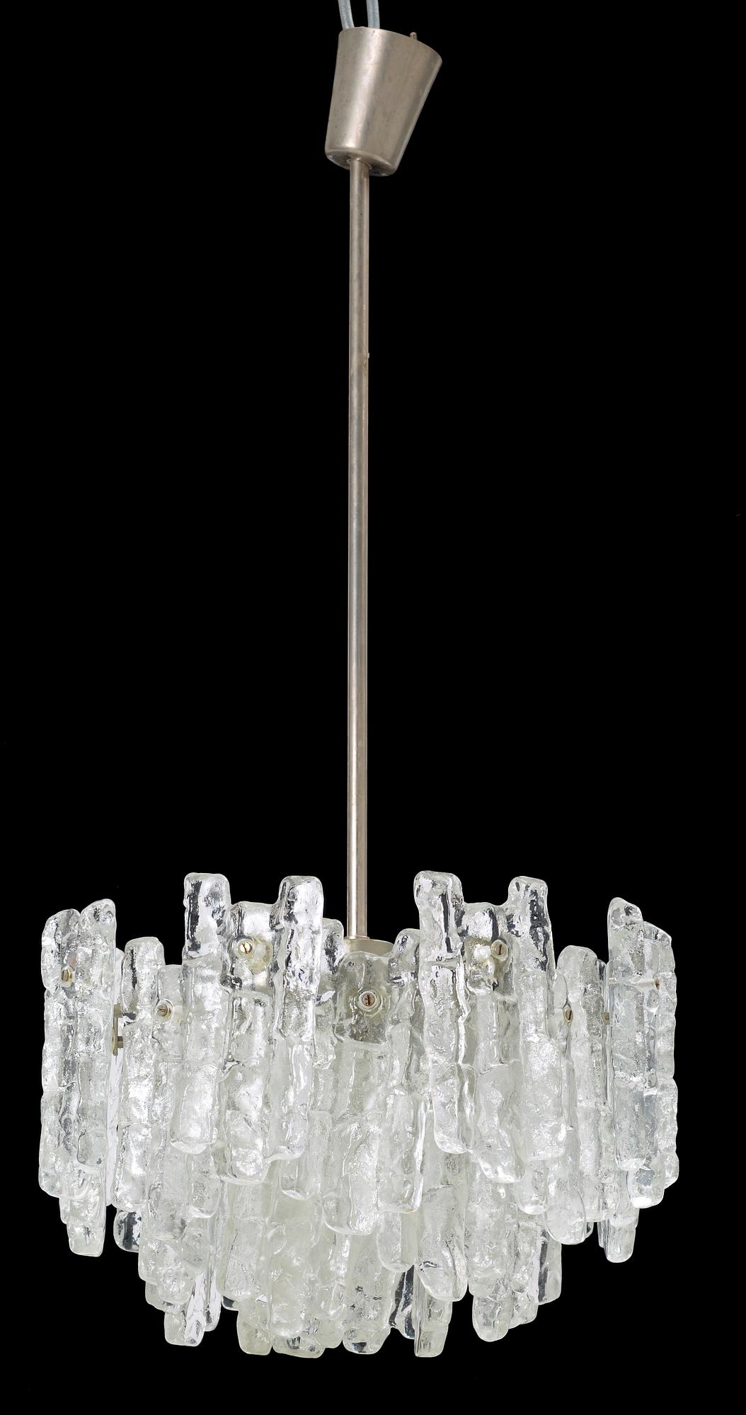 TAKLAMPA, "Ice block chandelier", J.T Design, Kalmar, Österrike, 1960-tal. H ca 85.
