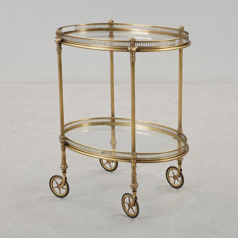 SERVERINGSVAGN, mässing, 1900-tal.