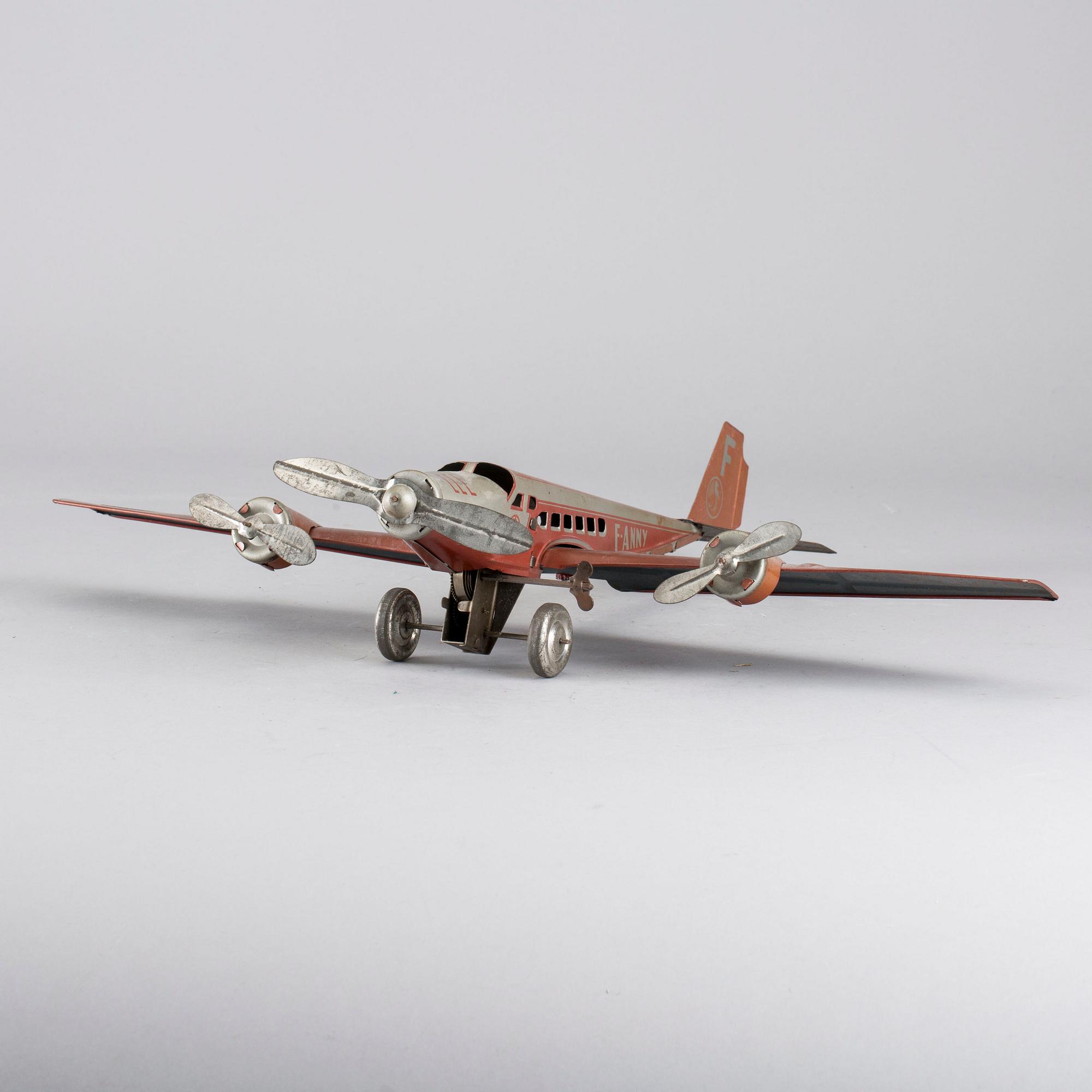 A lithographed tin AEROPLAN "AIR FRANCE "JOUSTRA  1930'S.