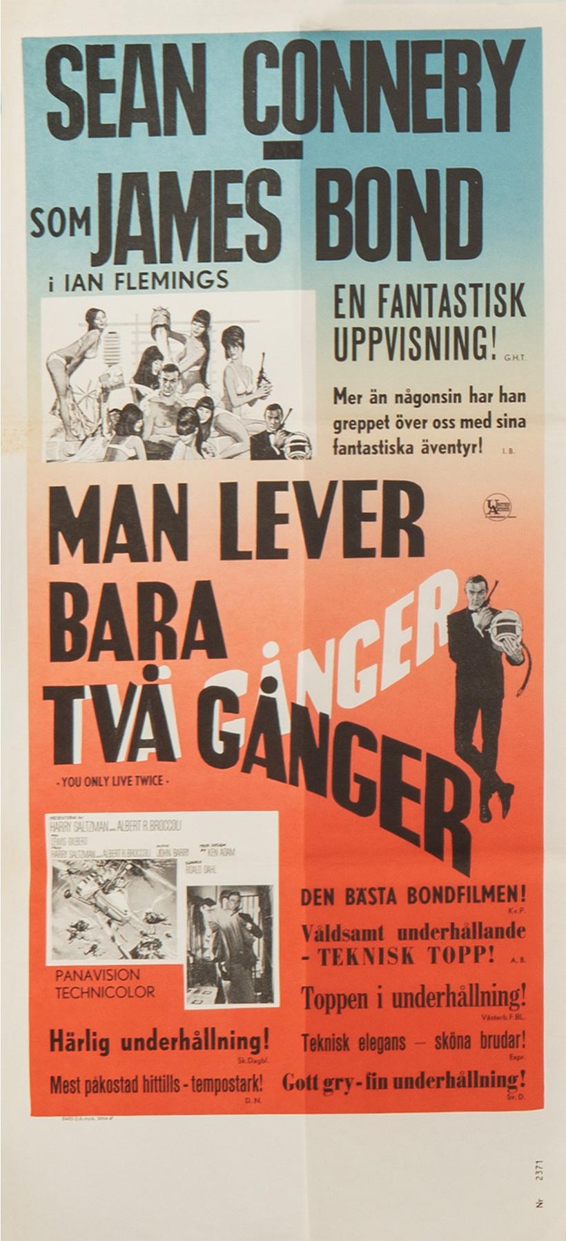 Filmaffischer, 4 st, James Bond.