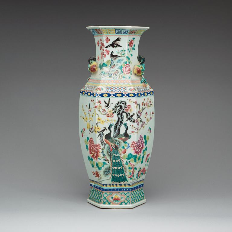 A famille rose vase, circa 1900.