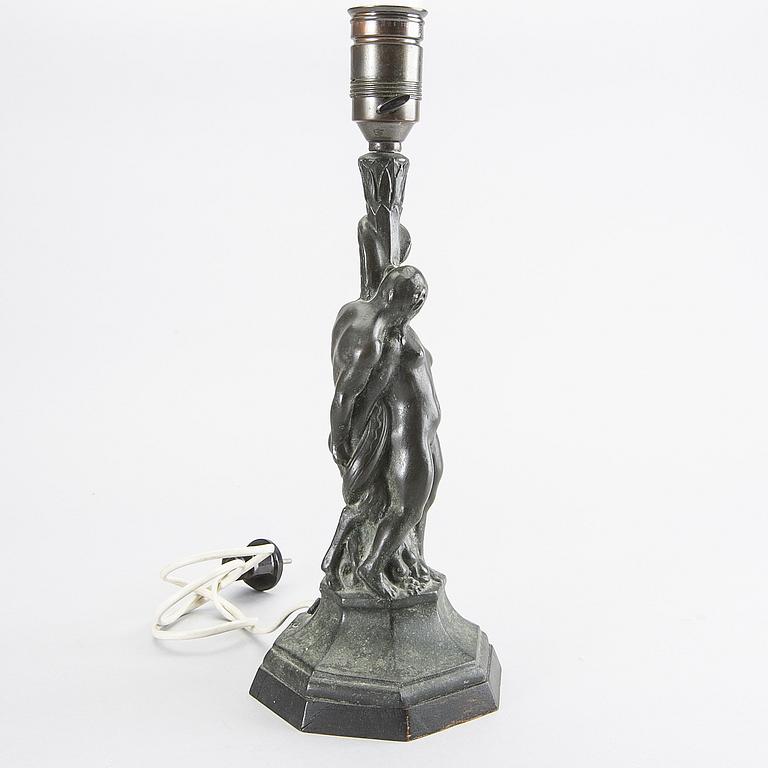 Axel Gute, a bronze table lamp, 1920's.