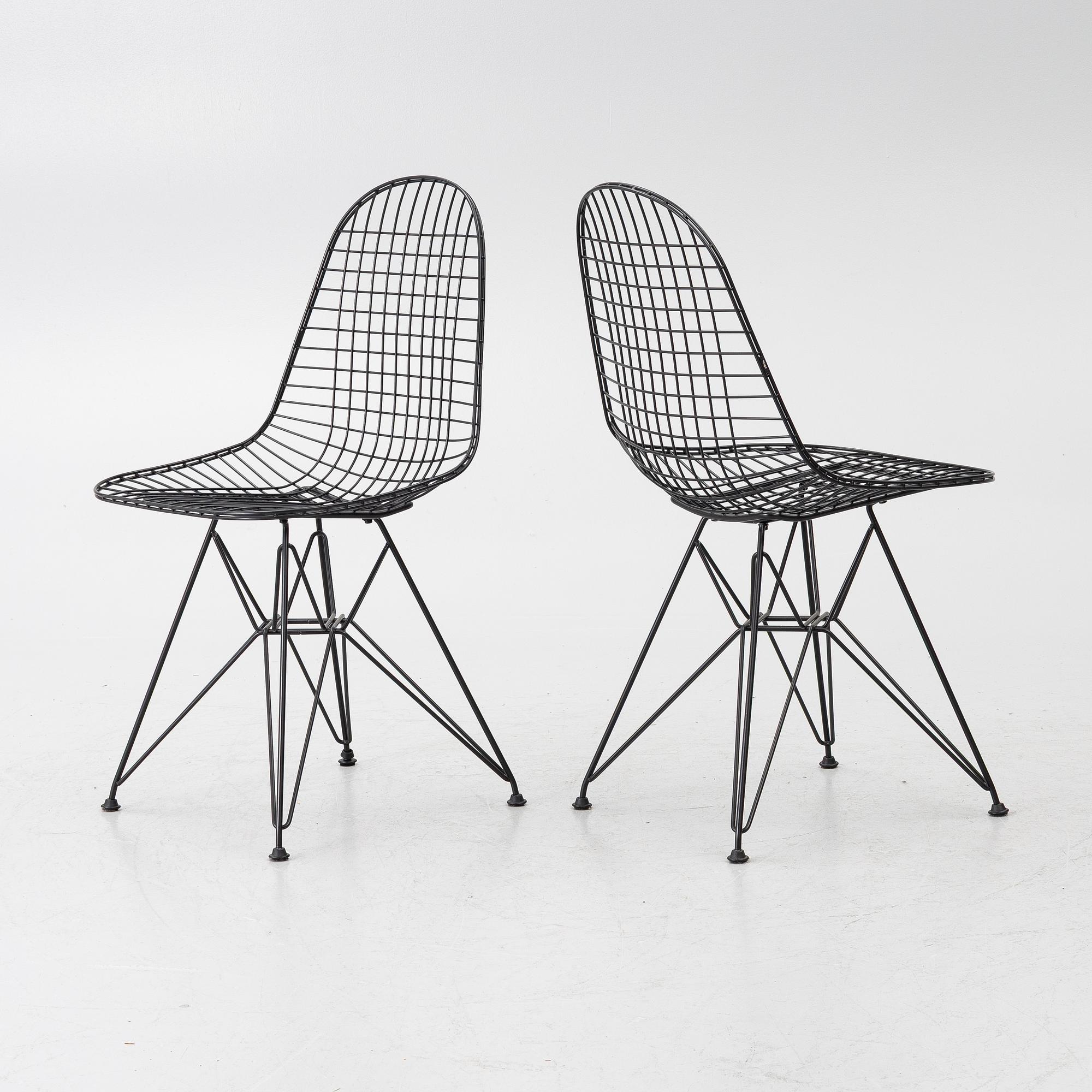 Charles & Ray Eames, six 'Wire chair DKR'.
