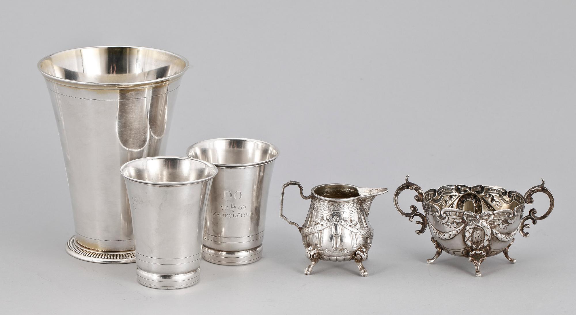 PARTI SILVER, 5 delar, vikt 409 g.